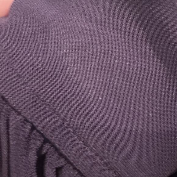 WHBM Banded Bottom Deep V-Neck Shirt Amethyst Purple See Measurements for Size - Picture 8 of 15